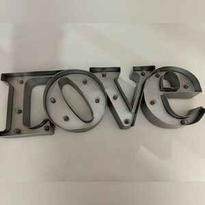 Silver LOVE Wall Decor